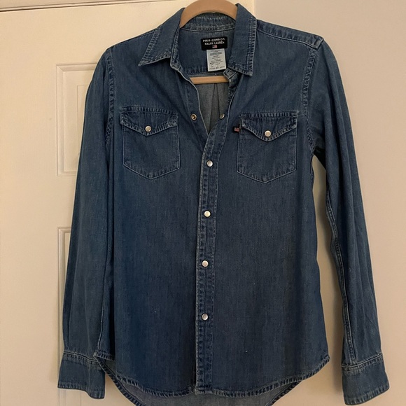 Ralph Lauren Polo Jeans Blue Shirt - Picture 1 of 4
